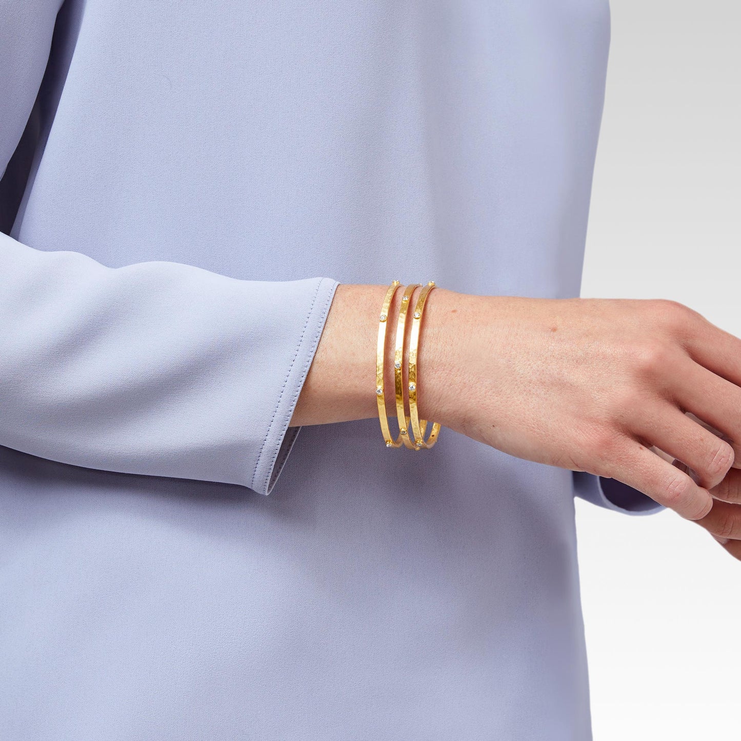 Crescent Stone Bangle -S