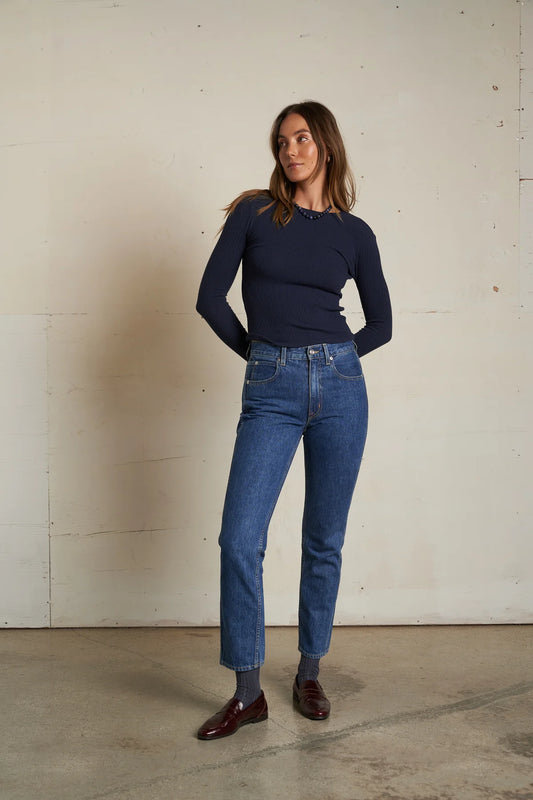 Jolie Sweater Rib Long Sleeve Crewneck