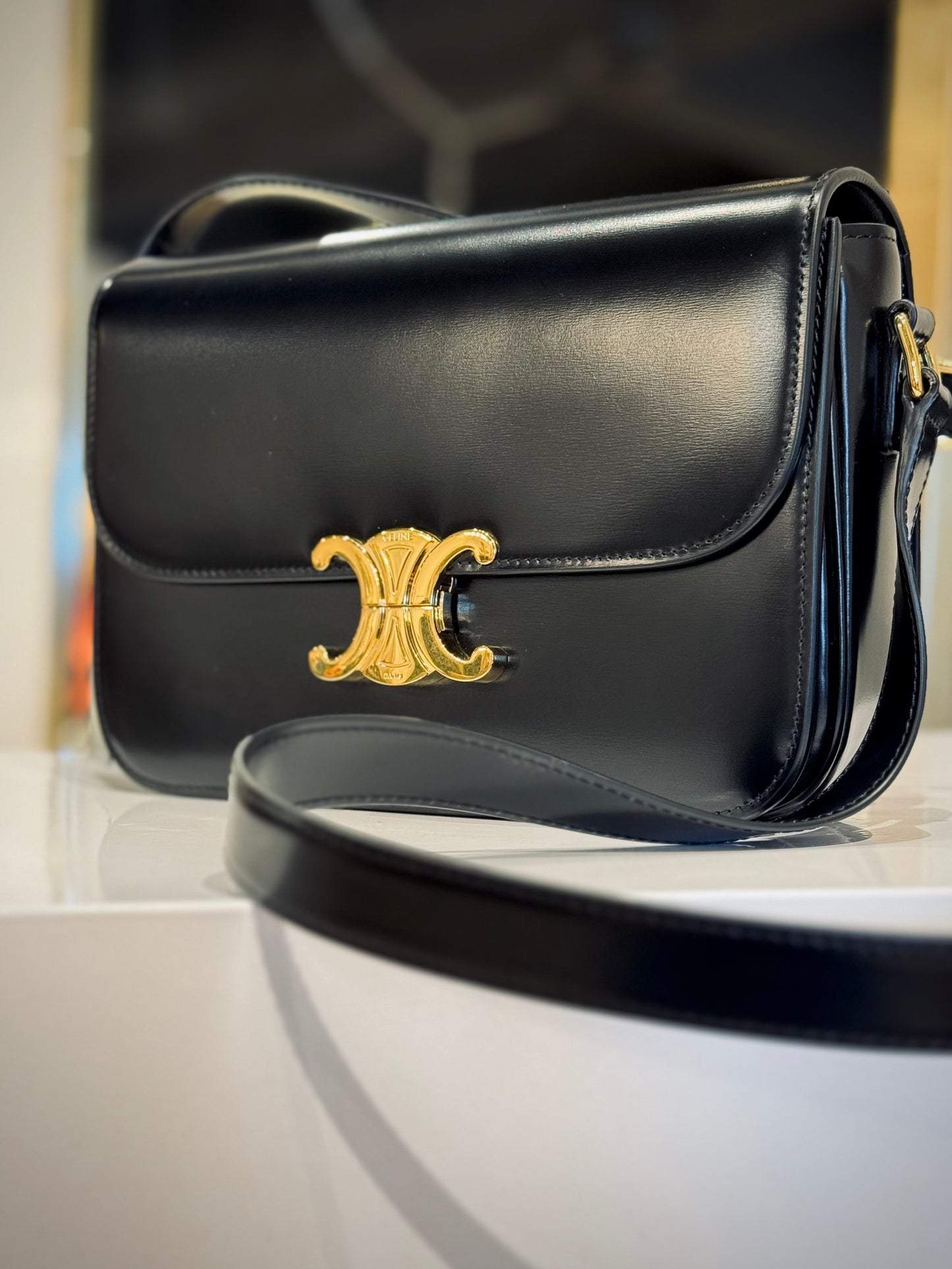 Celine Medium Claude - Shiny Calfskin