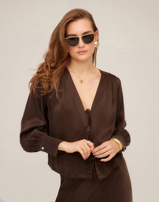 Kayla bow detail blouse