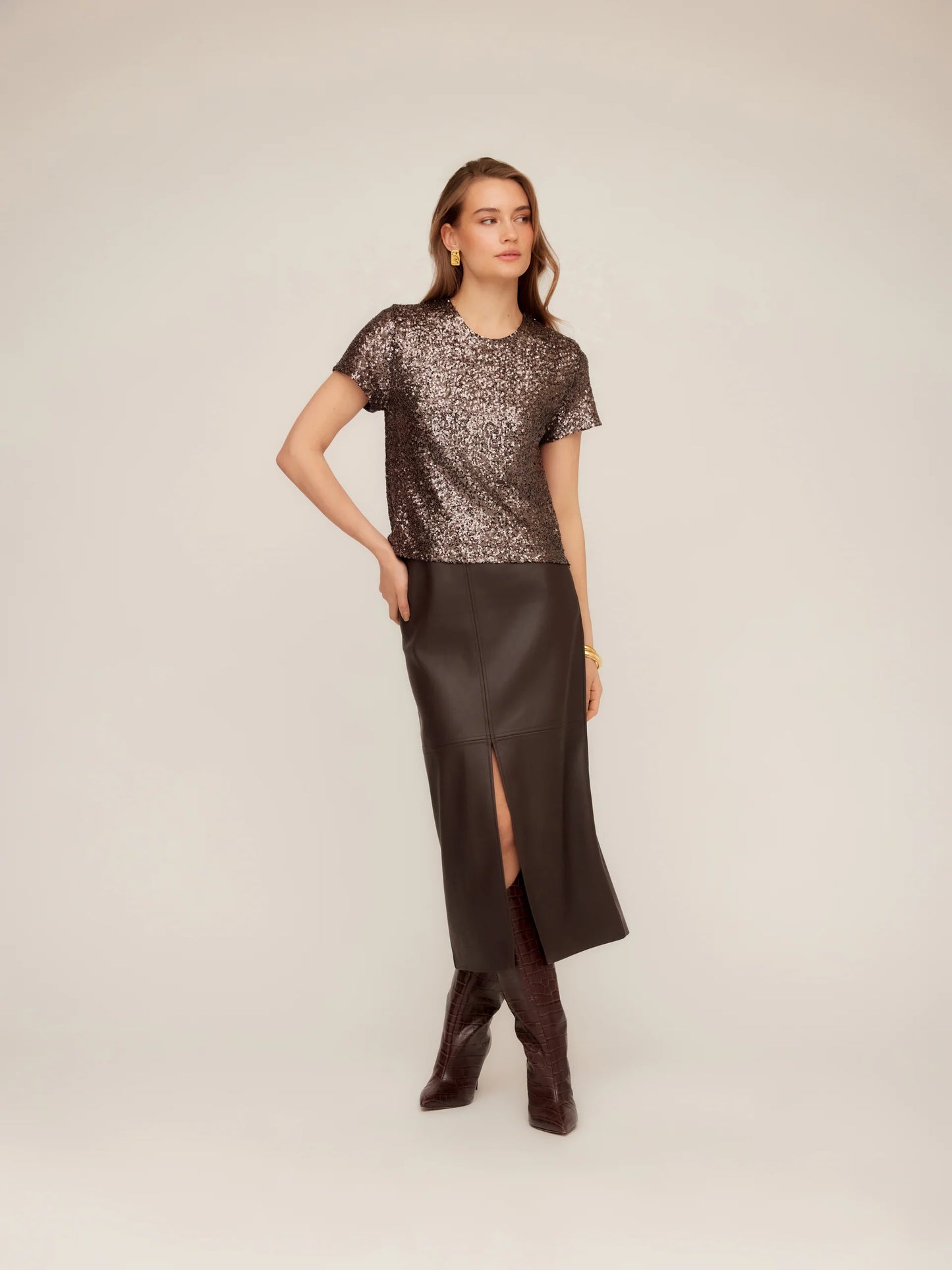 Stacey sequin top