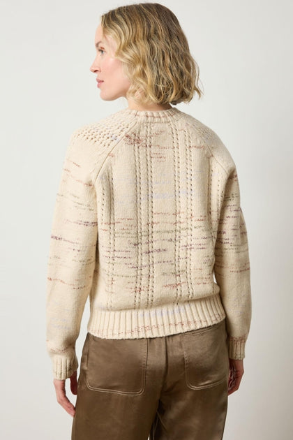 Open Stitch Crewneck Sweater