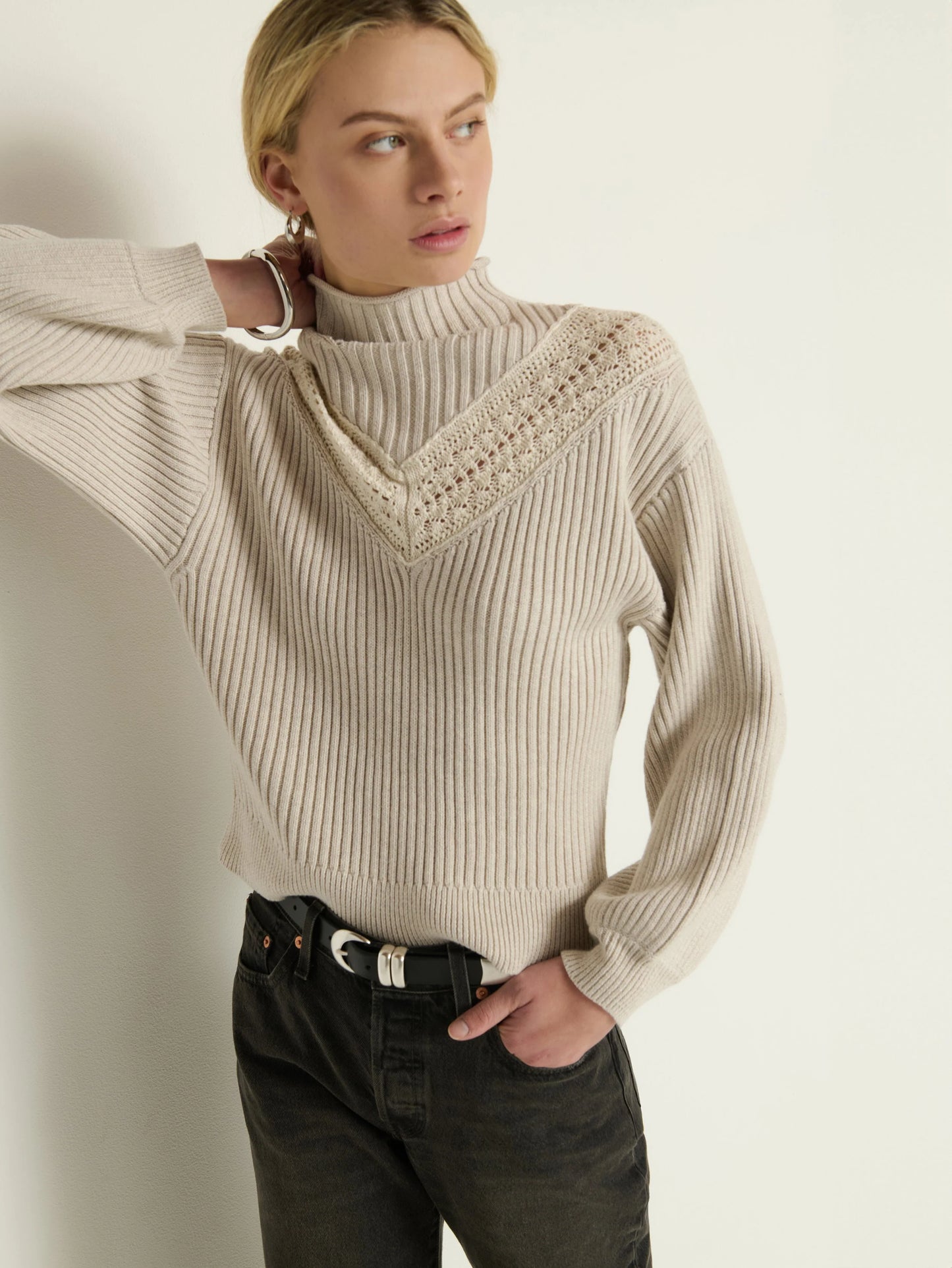 Cassandra Mock Neck Pullover