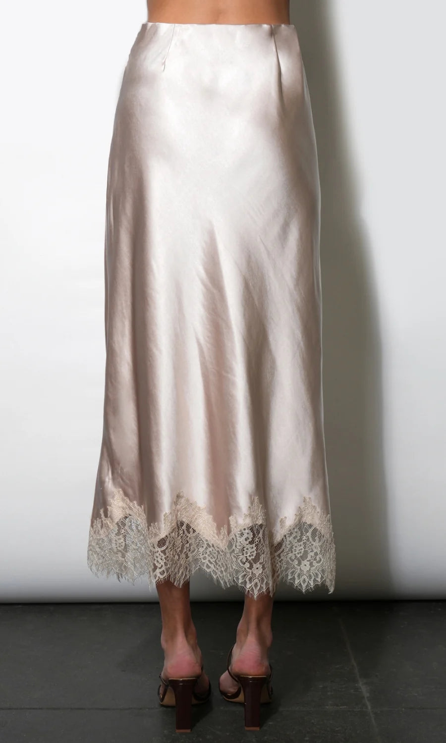 Nina Midi Lace Hem Slip Skirt