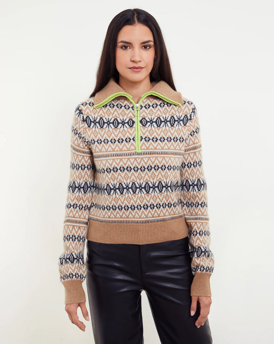 Asher Fairisle 1/4 Zip