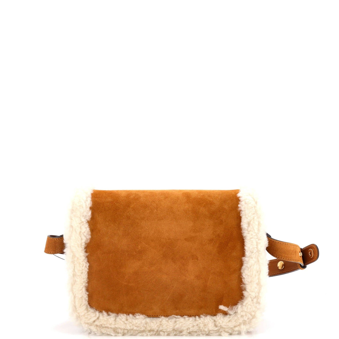 Horsebit 1955 Shoulder Bag Suede with Shearling - Small