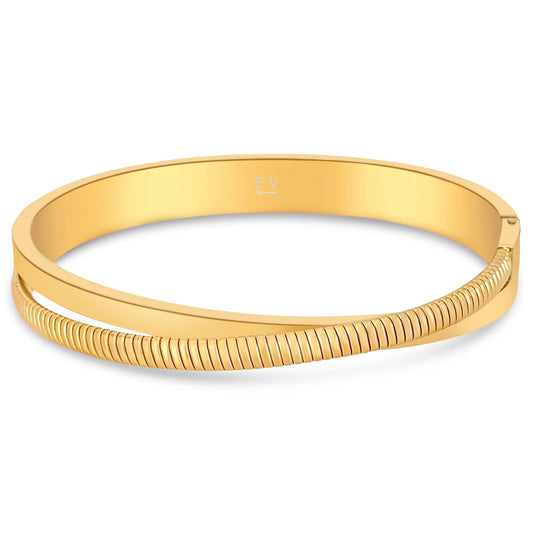 Halston Crossover Bangle - Gold
