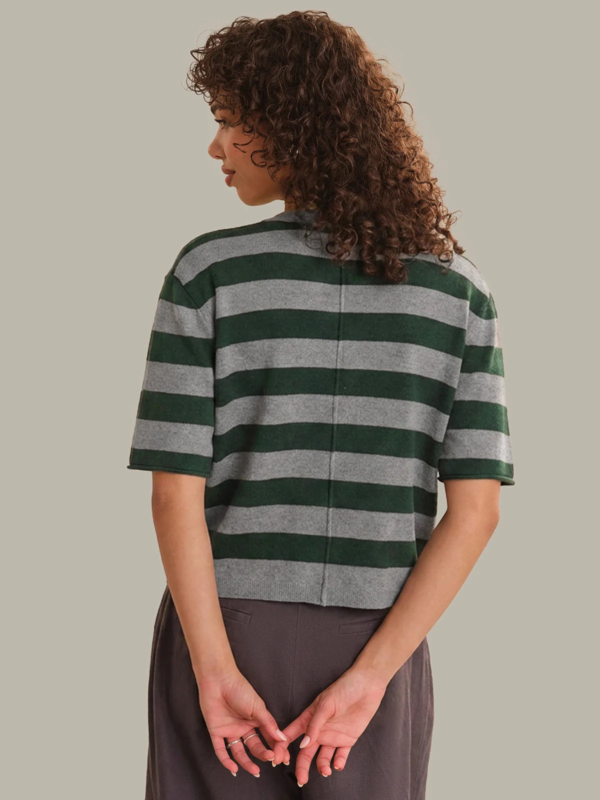 Striped Colette Crew Neck Boxy Tee