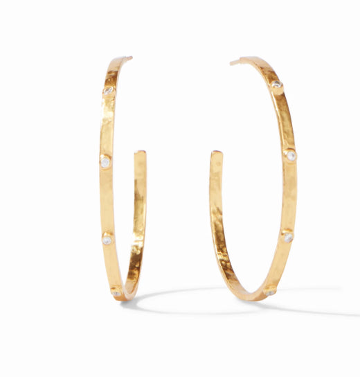 Crescent stone hoop