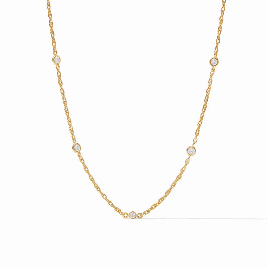 Celeste delicate station necklace - Cubic zirconia