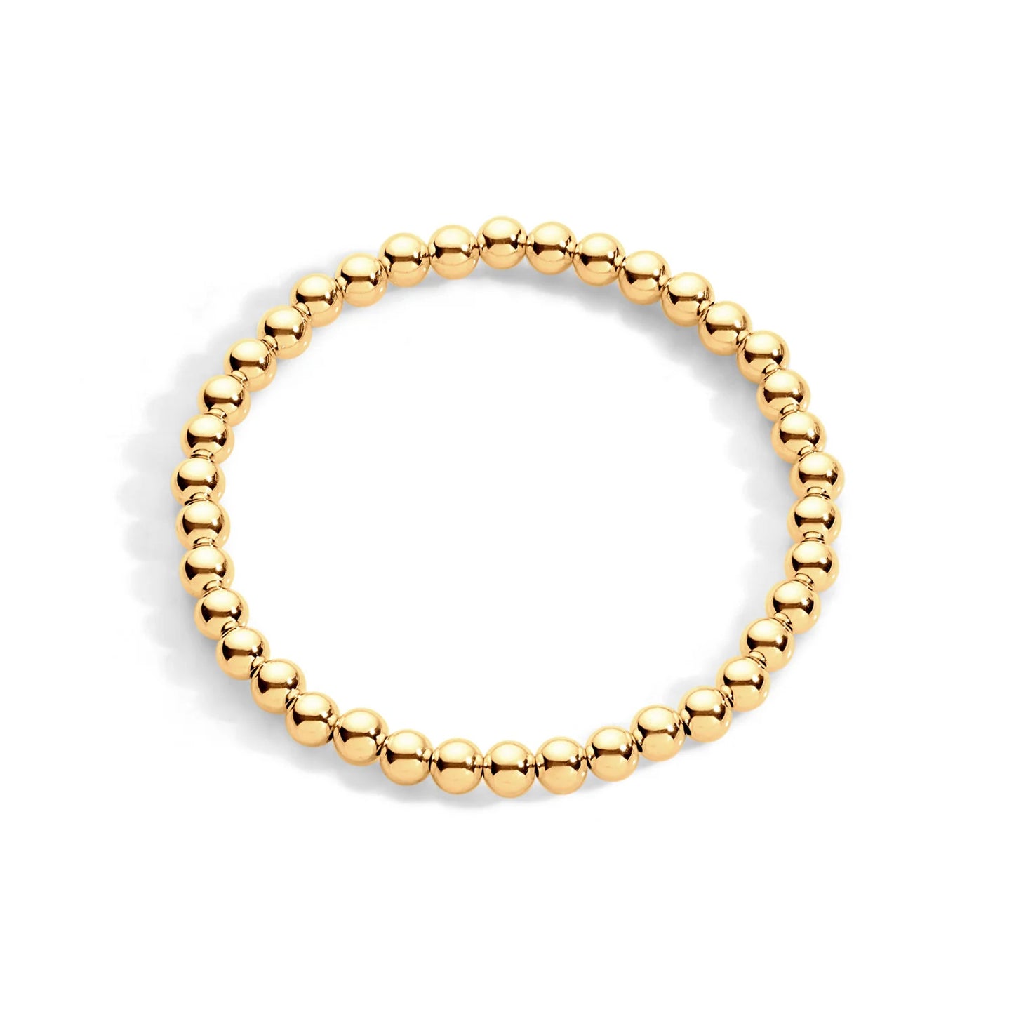 4mm 14k GF Stretch Bracelet - Gold