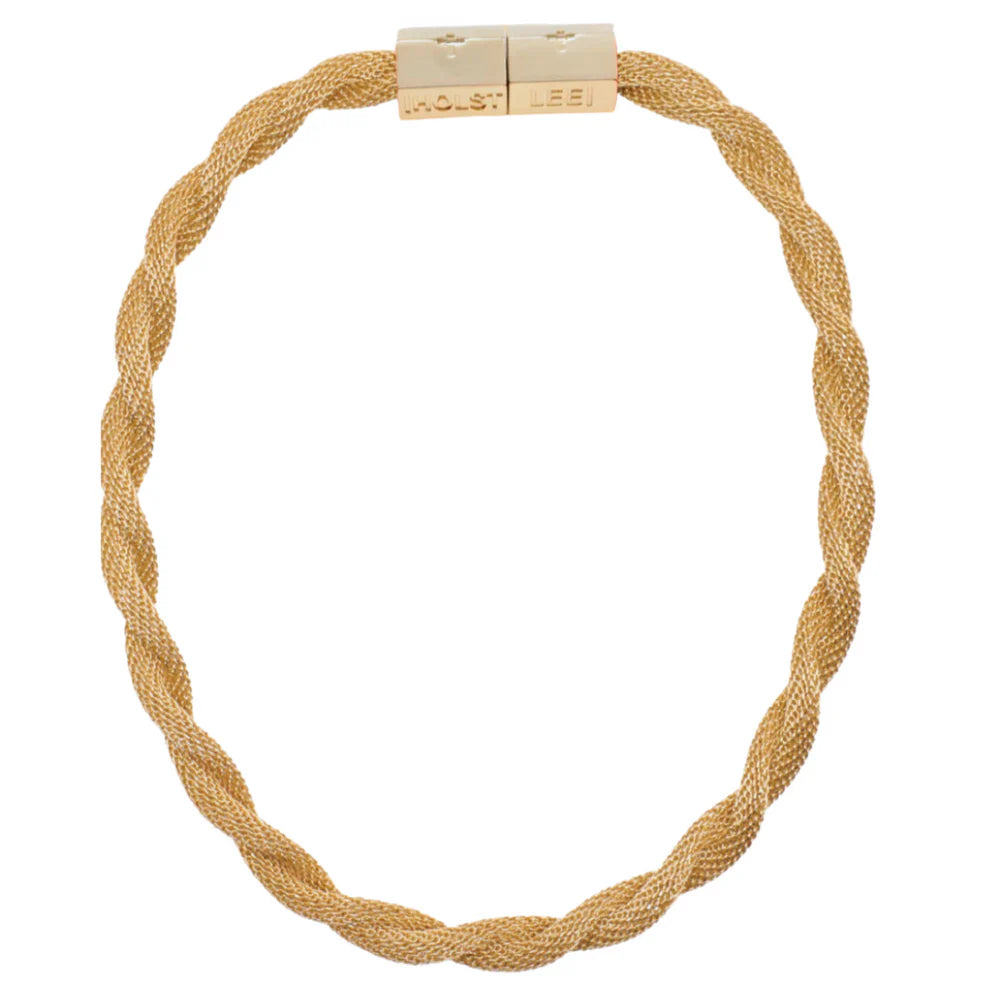 Twisted Mesh Necklace - Gold