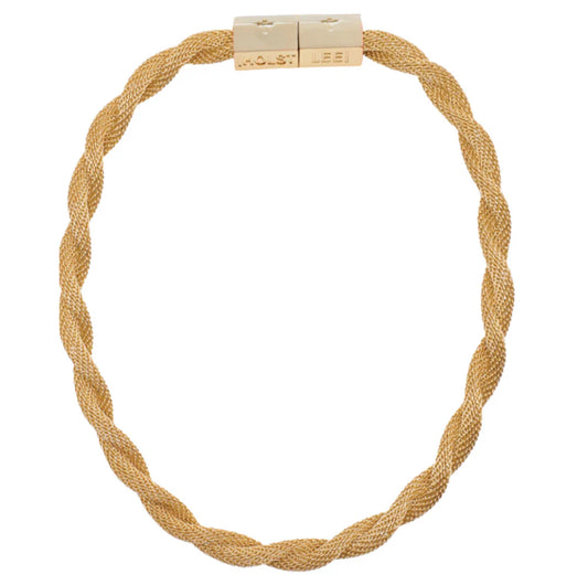 Twisted Mesh Necklace - Gold