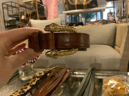 Croc w/ snake buckle