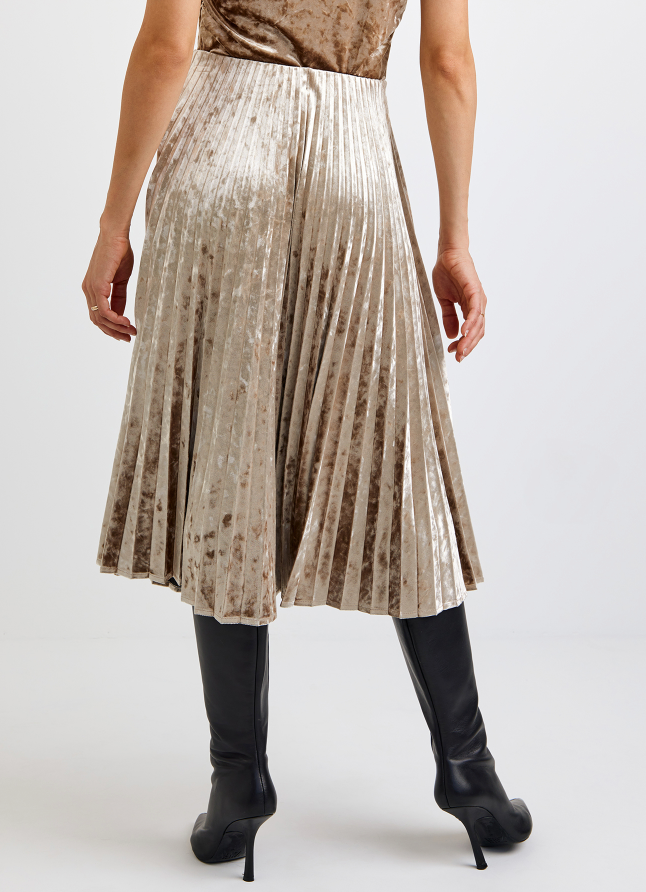 Clean Waist Pleated Skirt