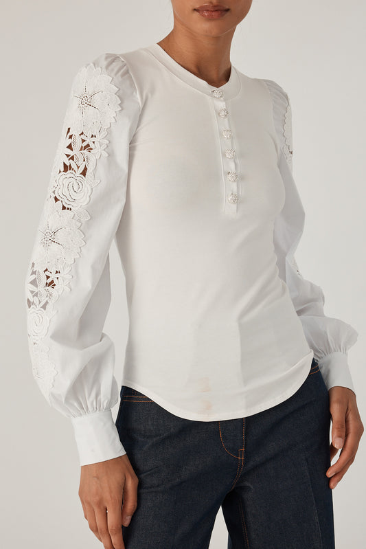 Macoy Poplin Combo Top