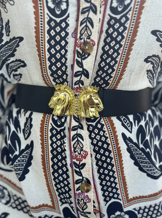 Leather belt band