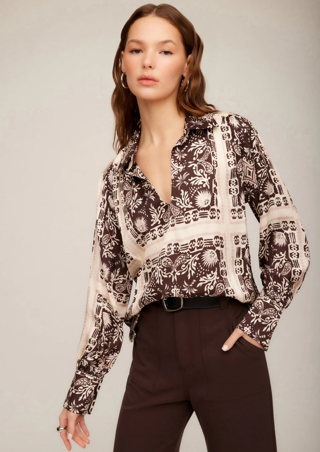 Tess half placket shirt