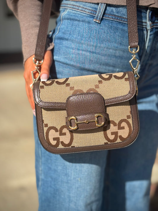 Jumbo Gg Shoulder Bag Beige