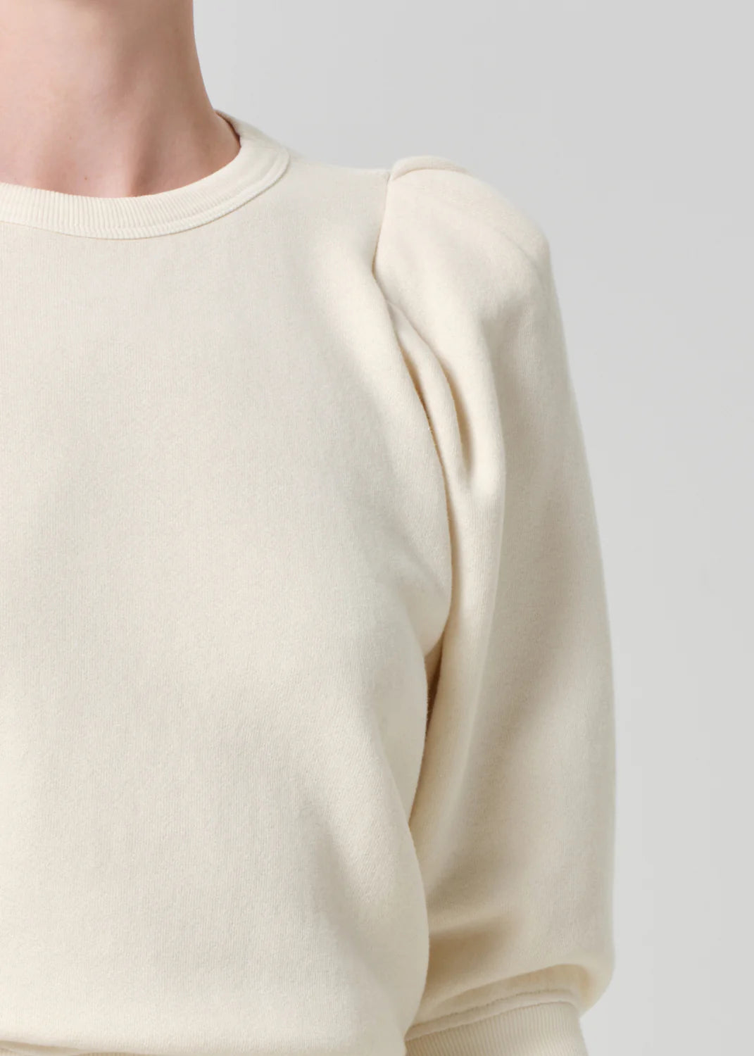 Pleated Short Sleeve Crew