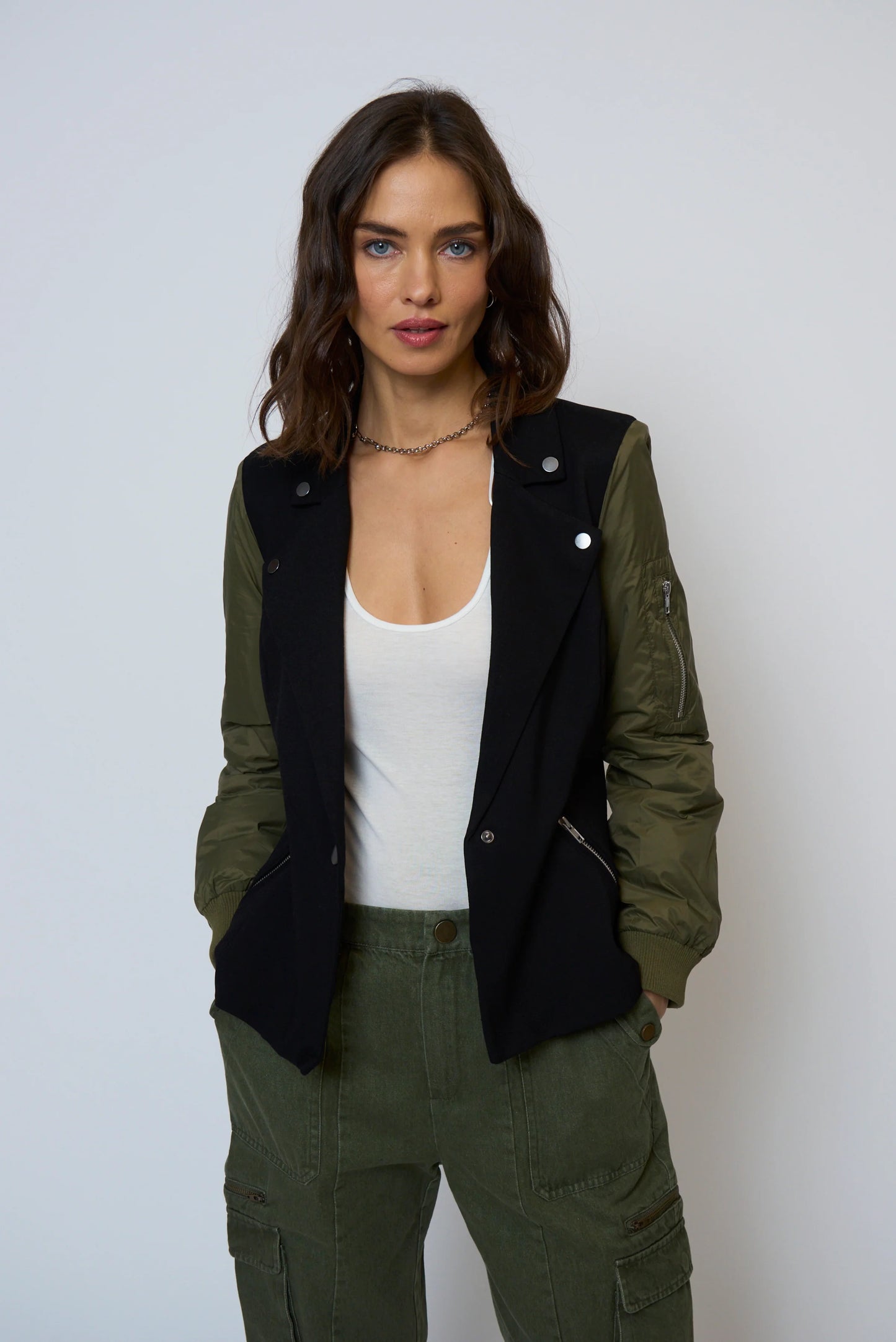 Billie Nylon Sleeve Blazer
