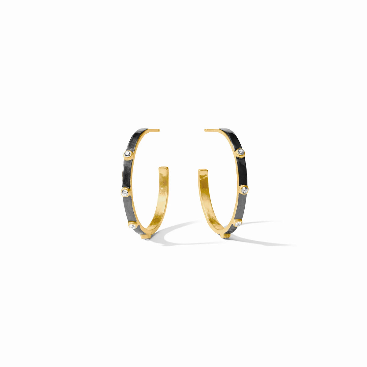 Crescent Stone Hoop
