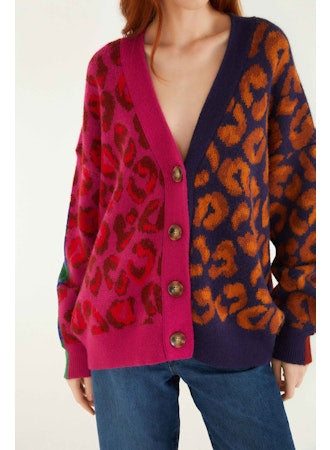 Ikat Leopard Cardigan