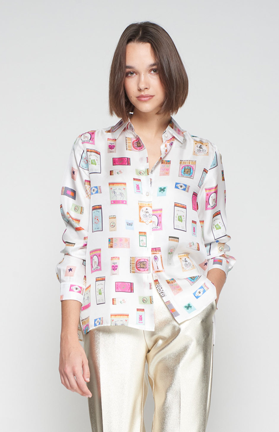 Tea Graphic Blouse
