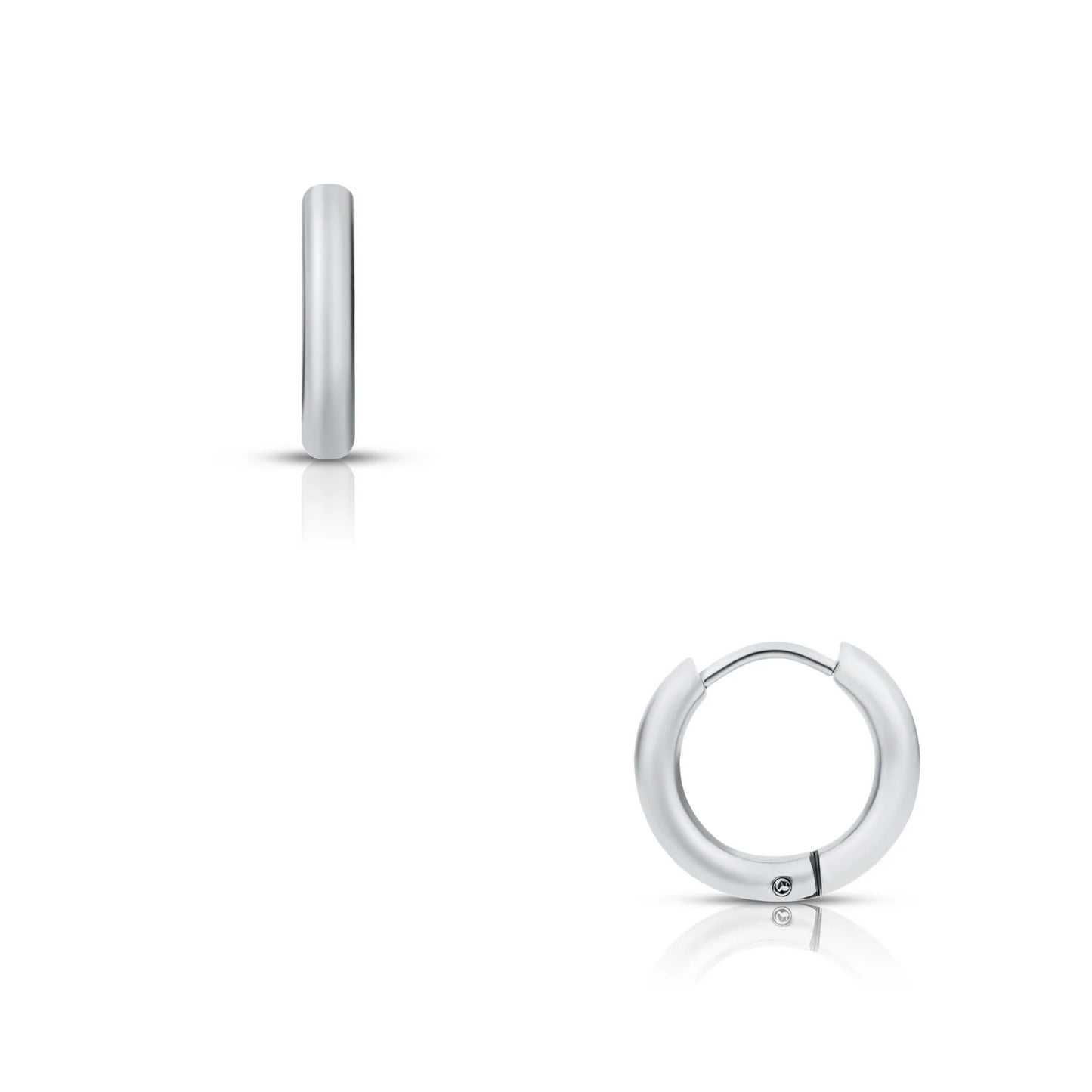 Erin Huggie hoop earring silver