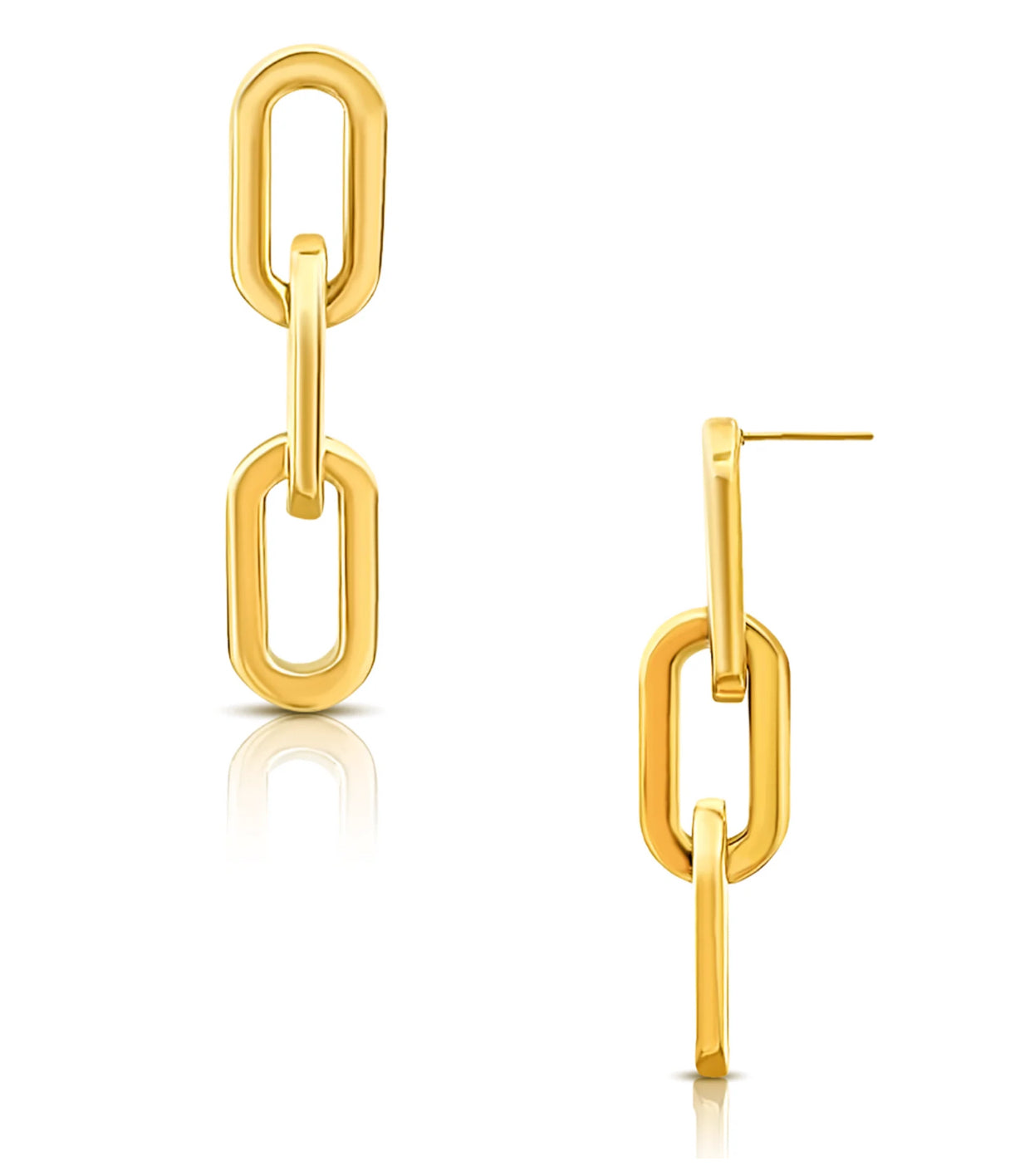Gage oversized link earring gold