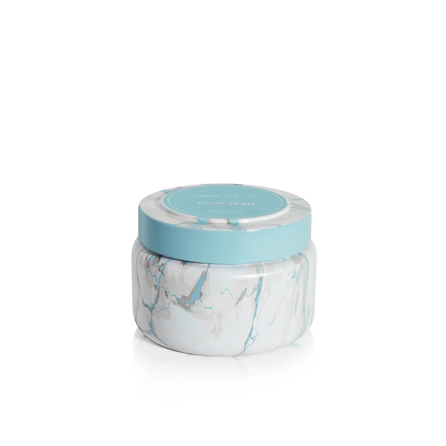 8.5oz marble travel tin - Blue Jean
