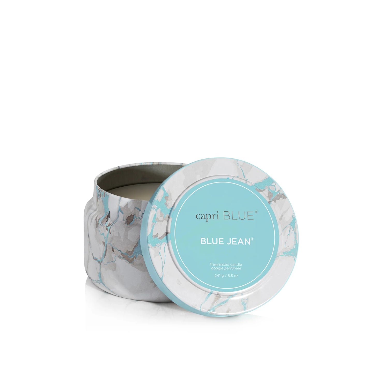 8.5oz marble travel tin - Blue Jean
