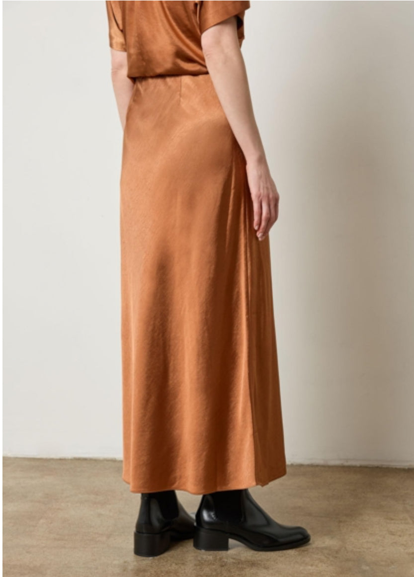Satin Bias Maxi Skirt
