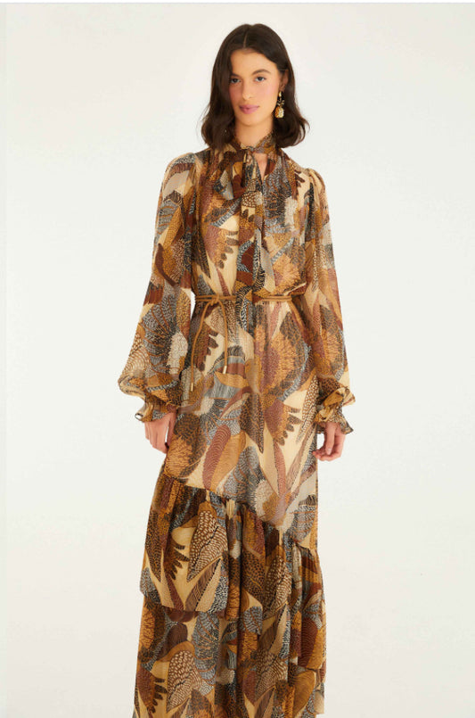 Macaws L/S Maxi Dress