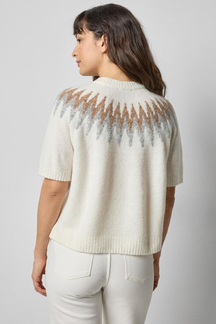 S/S Easy Fairisle Sweater