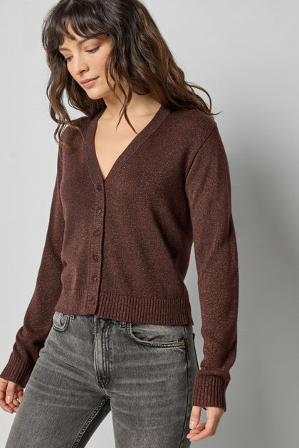 V-Neck Sparkle Cardigan