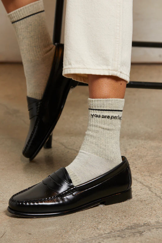 You Are Perfect Socks- Grey