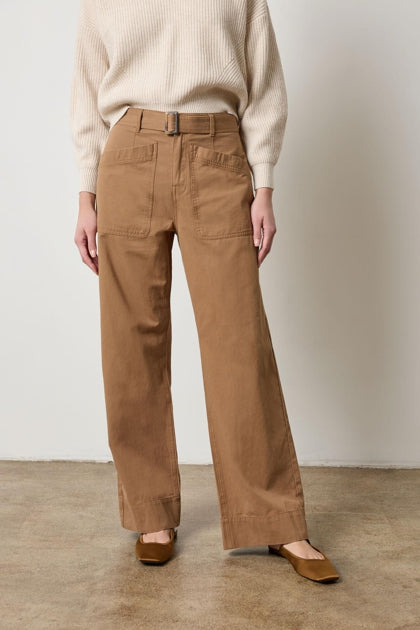 Slant pocket twill pant