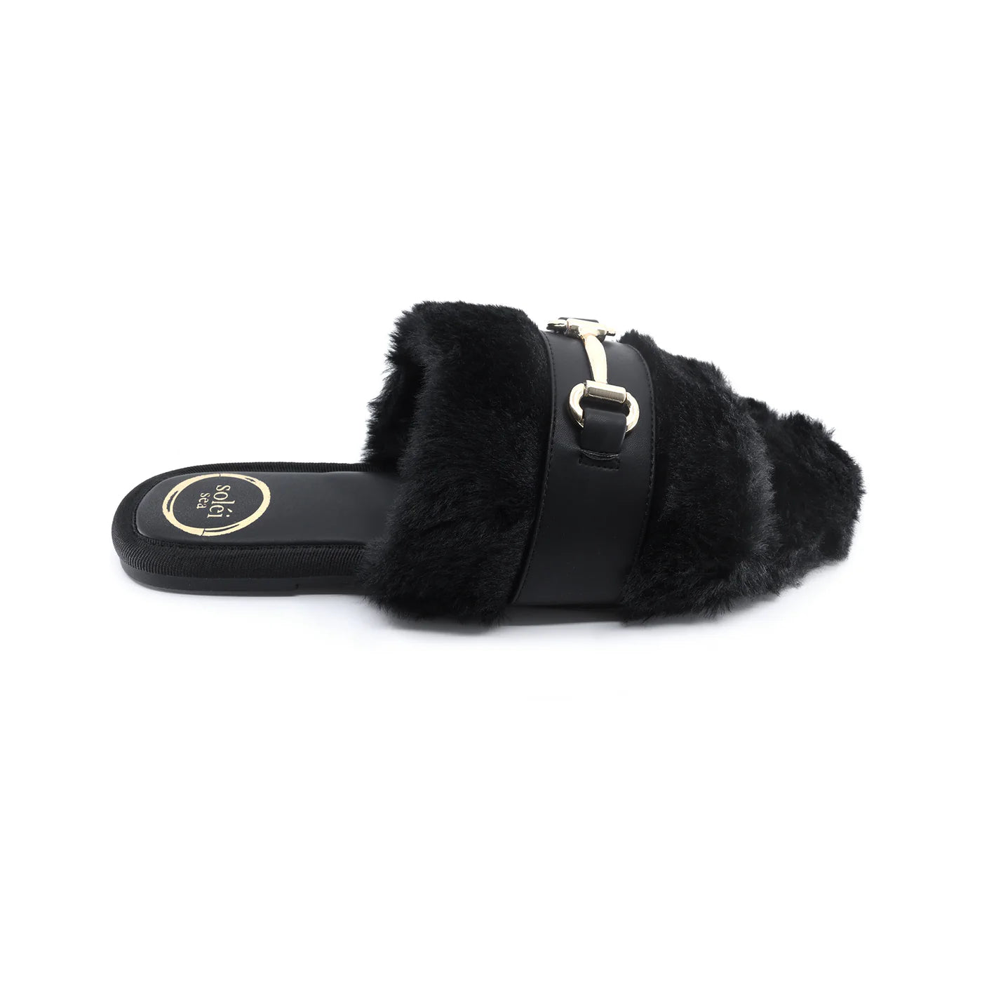 Hanni Belted Fur Clog