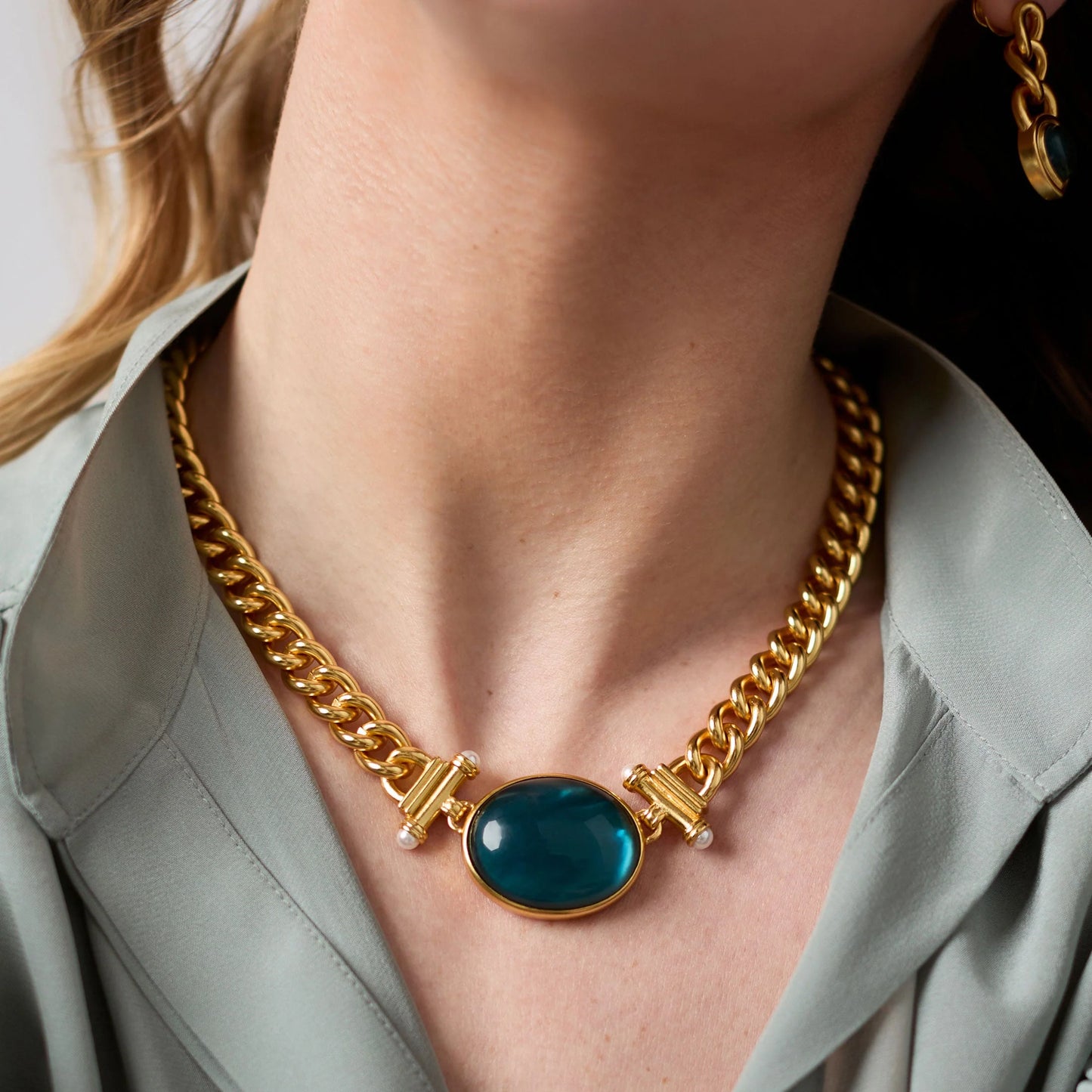 Dolce Statement Necklace - Montana Blue