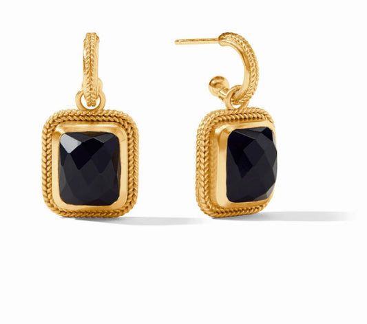 Cheval Hoop/charm Earring Obsidian Blk