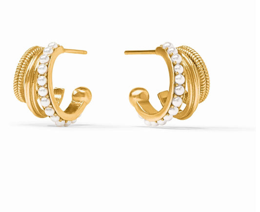 Hydra Triple Hoop Pearl