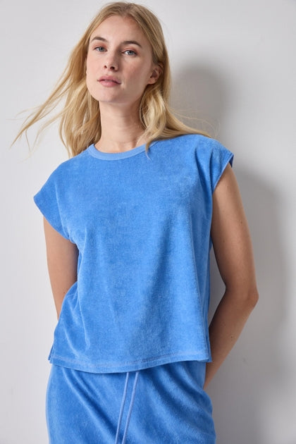 Terry Boxy Sleeveless Top