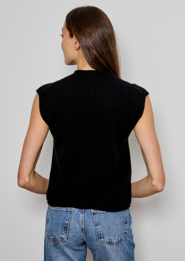 Mockneck Vest Cardi