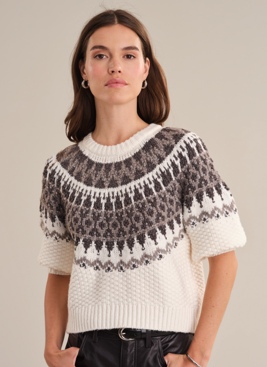 Alora Puff Sleeve Fair Isle Top