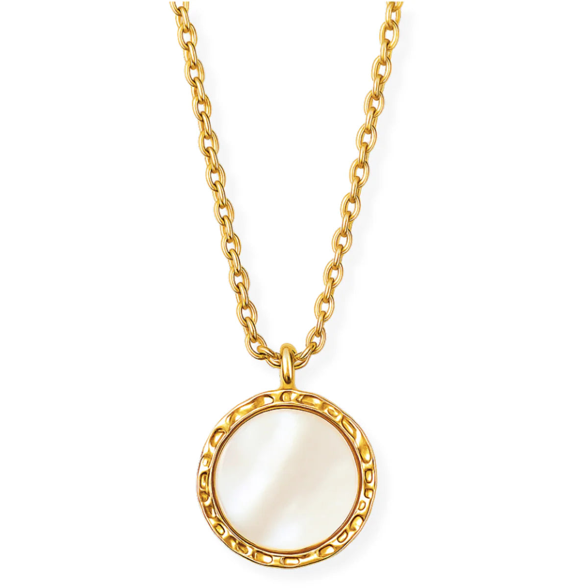 Alba Mother of Pearl Pendant Necklace - Gold