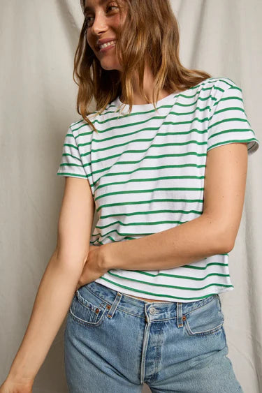 Everett Jersey Stripe Boxy Tee