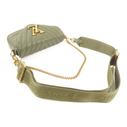 LV Cowhide Leather New Wave Multi Pochette Shoulder Green Khaki Two-Way