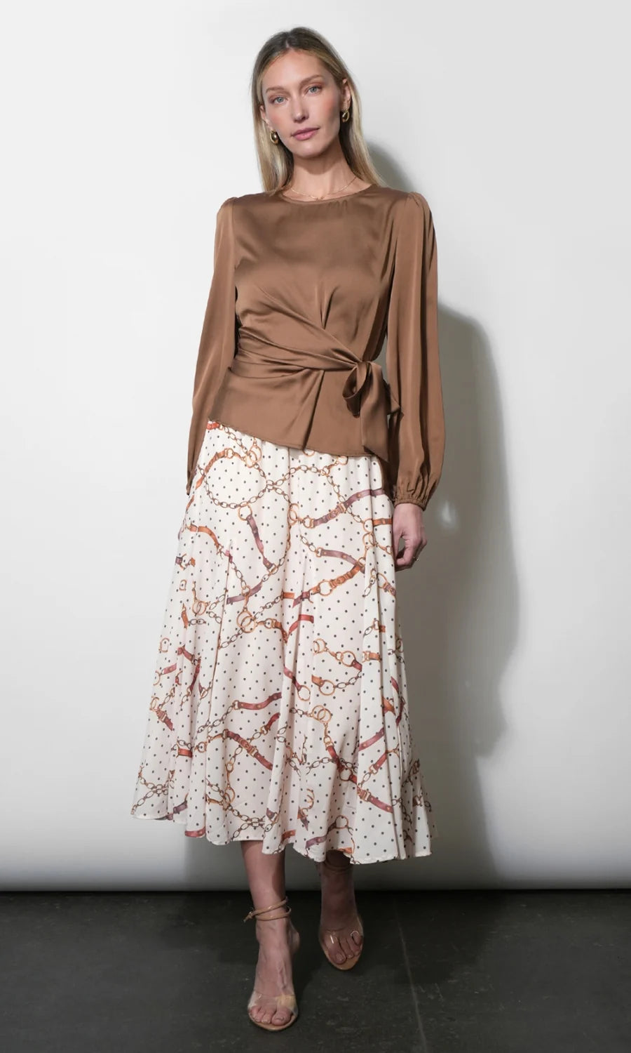 Lola Long Sleeve Side Tie Blouse