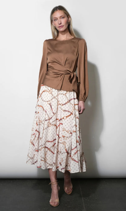Lola Long Sleeve Side Tie Blouse